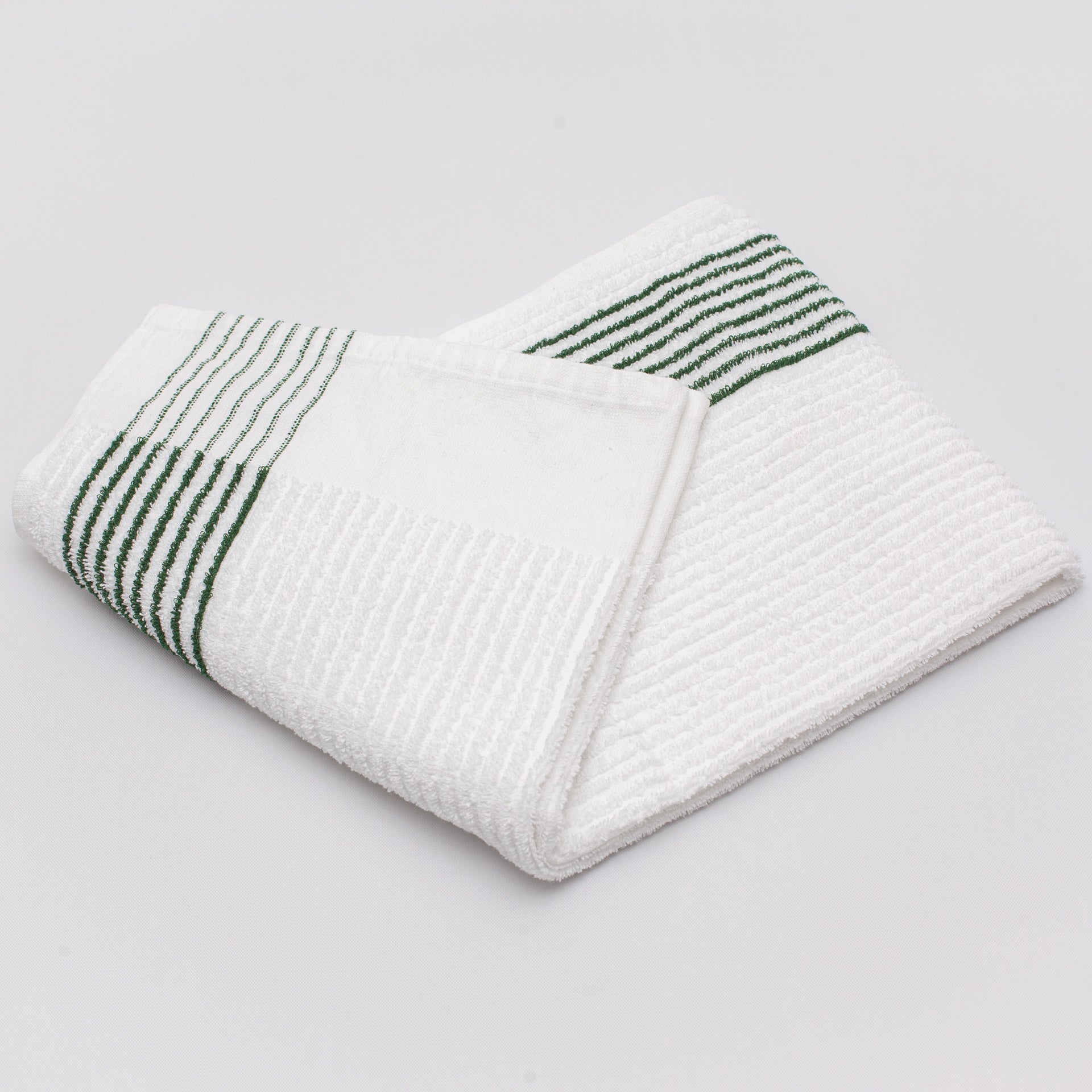 Green and 2024 white towels